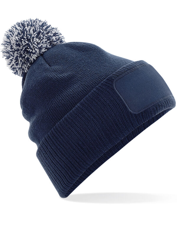 B443 Beechfield Snowstar Patch Beanie French Navy/Light Grey B443 Beechfield Snowstar Patch Beanie French Navy/Light Grey