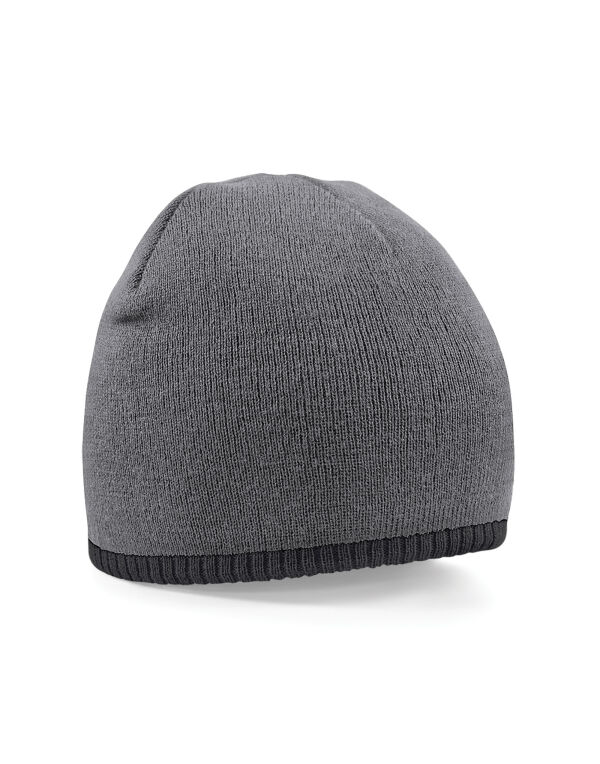 B44C Beechfield Two-Tone Pull On Beanie Graphite Grey/Black B44C Beechfield Two-Tone Pull On Beanie Graphite Grey/Black