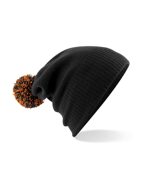 B450 Beechfield Snowstar Beanie Black/Orange B450 Beechfield Snowstar Beanie Black/Orange