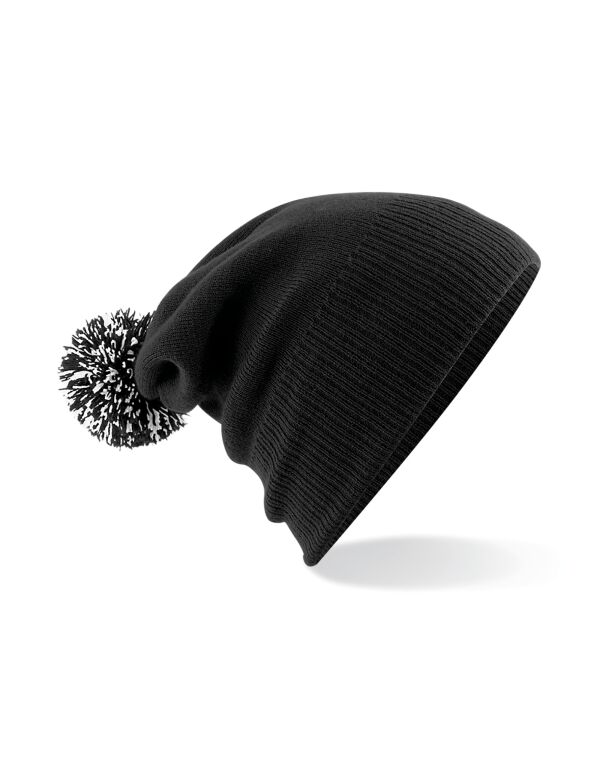B450 Beechfield Snowstar Beanie Black/White B450 Beechfield Snowstar Beanie Black/White