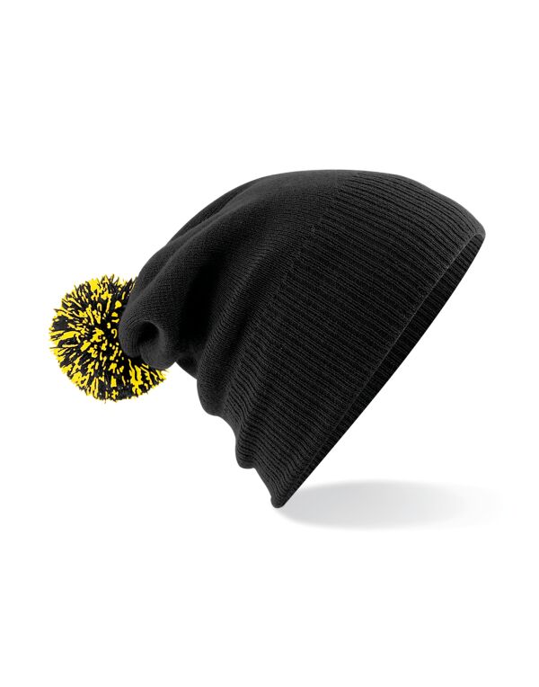 B450 Beechfield Snowstar Beanie Black/Yellow B450 Beechfield Snowstar Beanie Black/Yellow