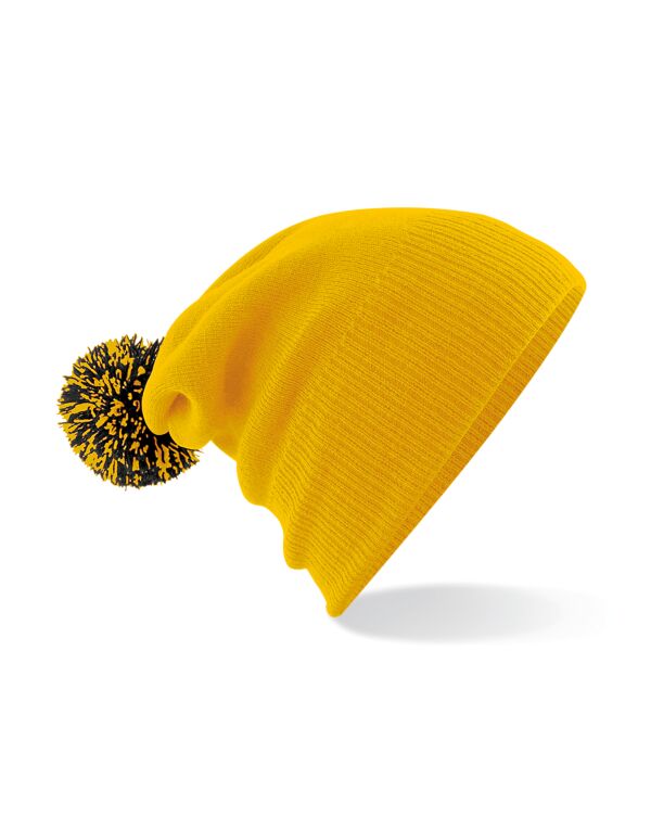 B450 Beechfield Snowstar Beanie Gold/Black