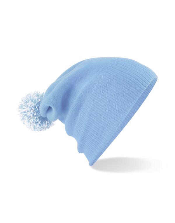 B450 Beechfield Snowstar Beanie Sky/White
