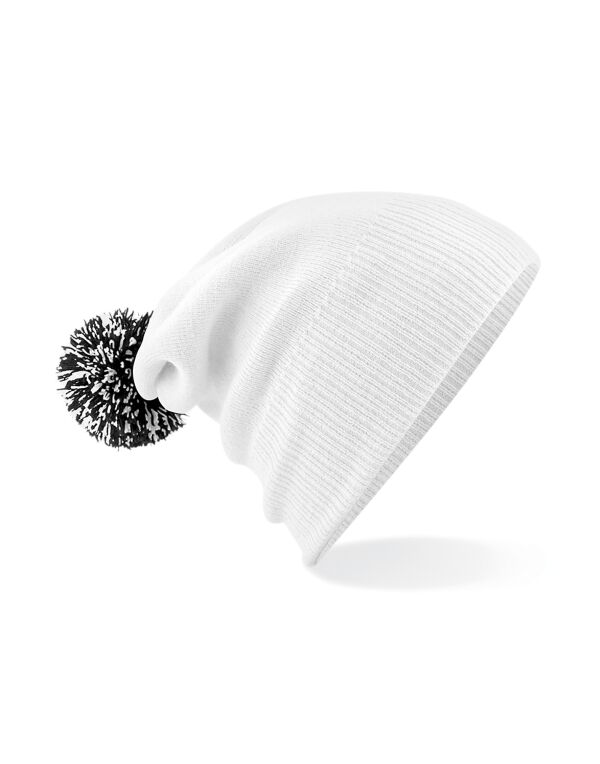 B450 Beechfield Snowstar Beanie White/Black B450 Beechfield Snowstar Beanie White/Black