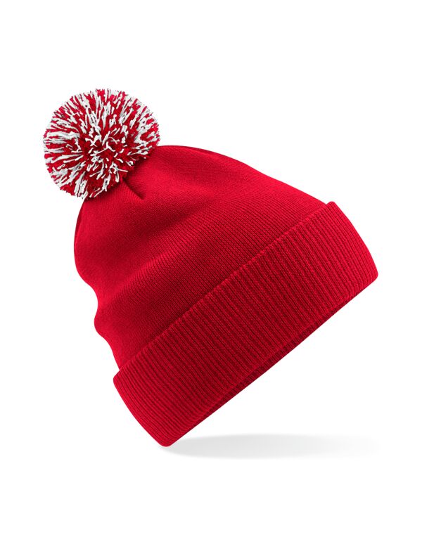 B450R Beechfield Recycled Snowstar Beanie Classic Red/White B450R Beechfield Recycled Snowstar Beanie Classic Red/White