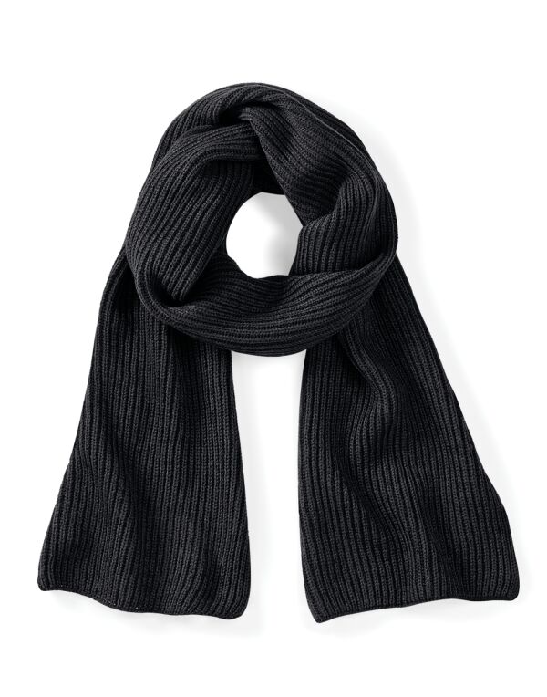 B469 Beechfield Metro Knitted Scarf Black