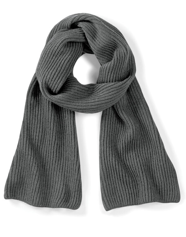 B469 Beechfield Metro Knitted Scarf Smoke