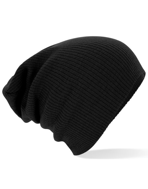 B461 Beechfield Slouch Beanie Black