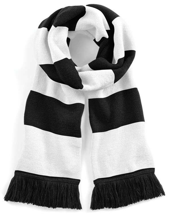 B479 Beechfield Stadium Scarf Black/White