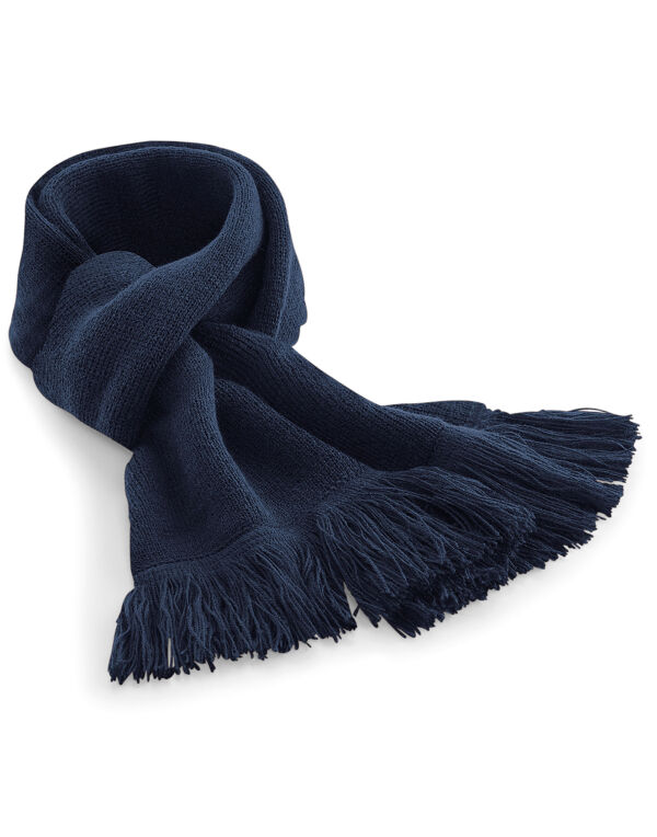 B470 Beechfield Classic Knitted Scarf French Navy B470 Beechfield Classic Knitted Scarf French Navy