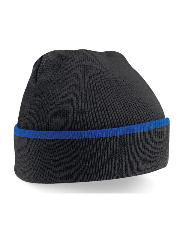 B471 Beechfield Teamwear Beanie Black/bright Royal