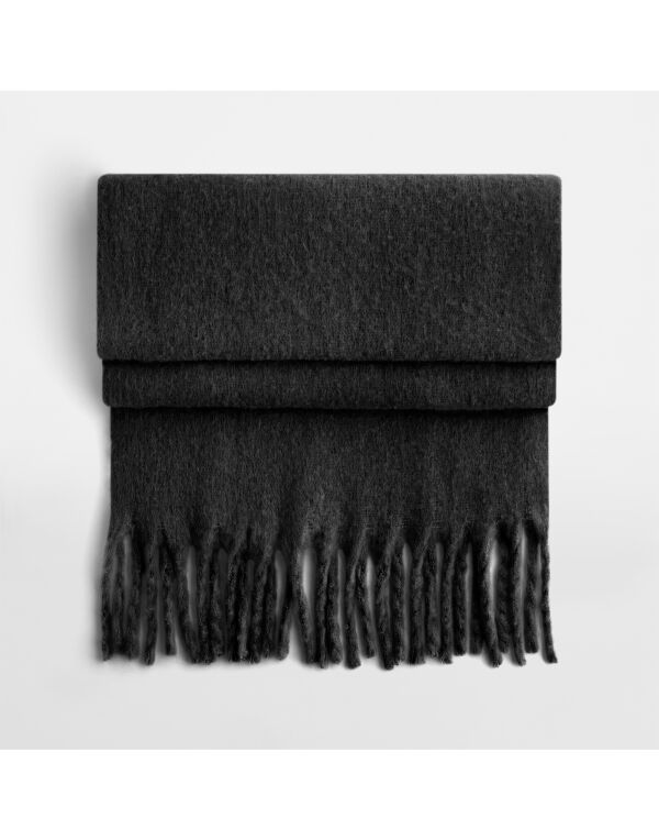 B496R Beechfield Fluffy Scarf Black