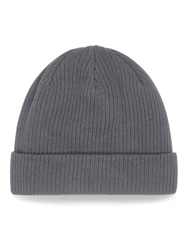 B50N Beechfield Organic Cotton Beanie Graphite