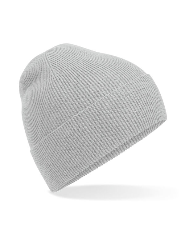 B51N Beechfield Organic Cotton Fine Knit Beanie Light Grey B51N Beechfield Organic Cotton Fine Knit Beanie Light Grey