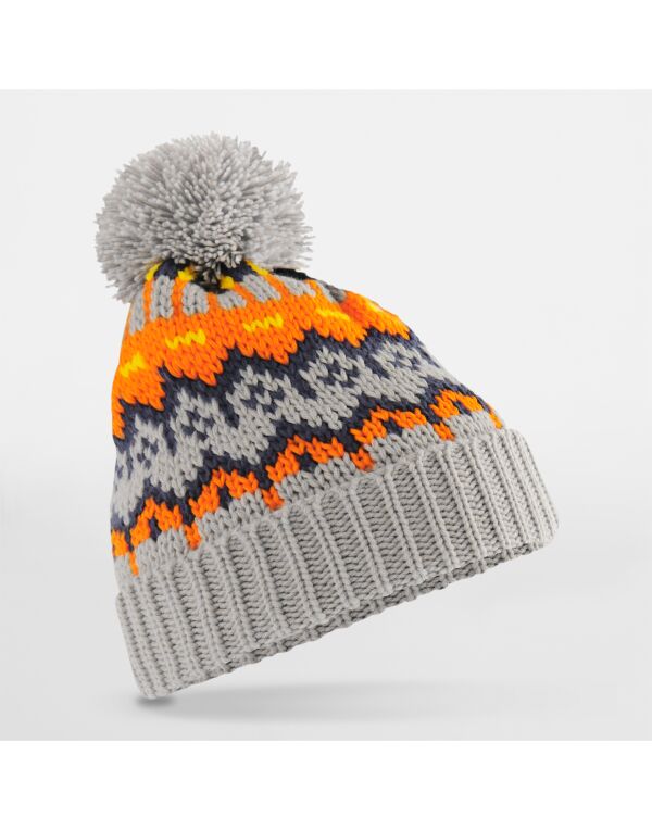 B528 Beechfield Retro Ski Beanie Glacier Grey