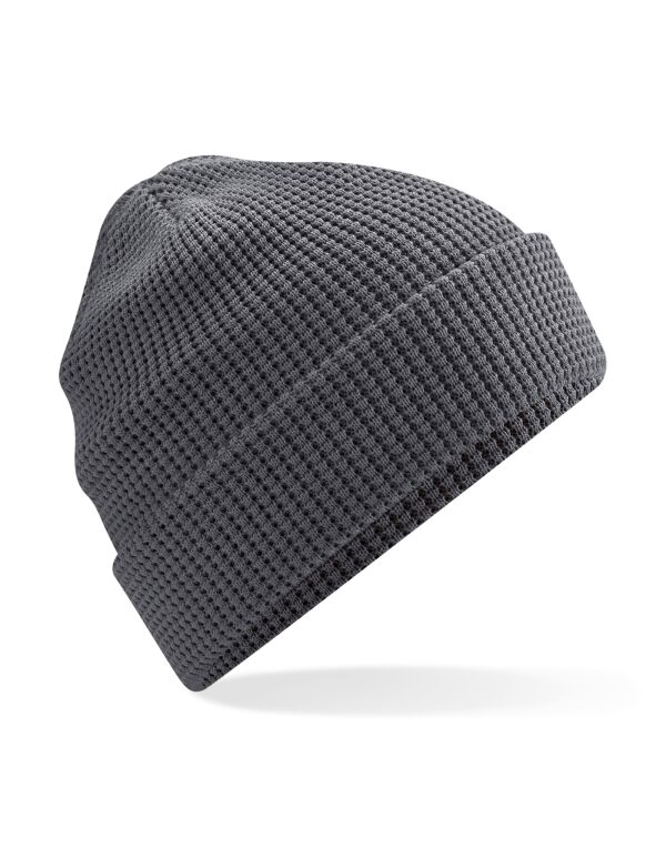 B52N Beechfield Organic Cotton Waffle Beanie Graphite B52N Beechfield Organic Cotton Waffle Beanie Graphite
