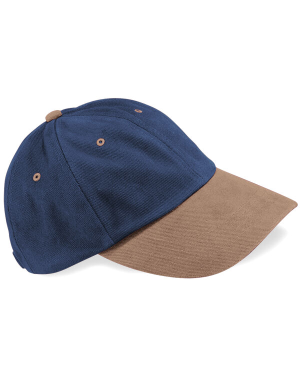 B57 Beechfield Low Profile Heavy Brushed Cotton Cap French Navy/ Taupe B57 Beechfield Low Profile Heavy Brushed Cotton Cap French Navy/ Taupe