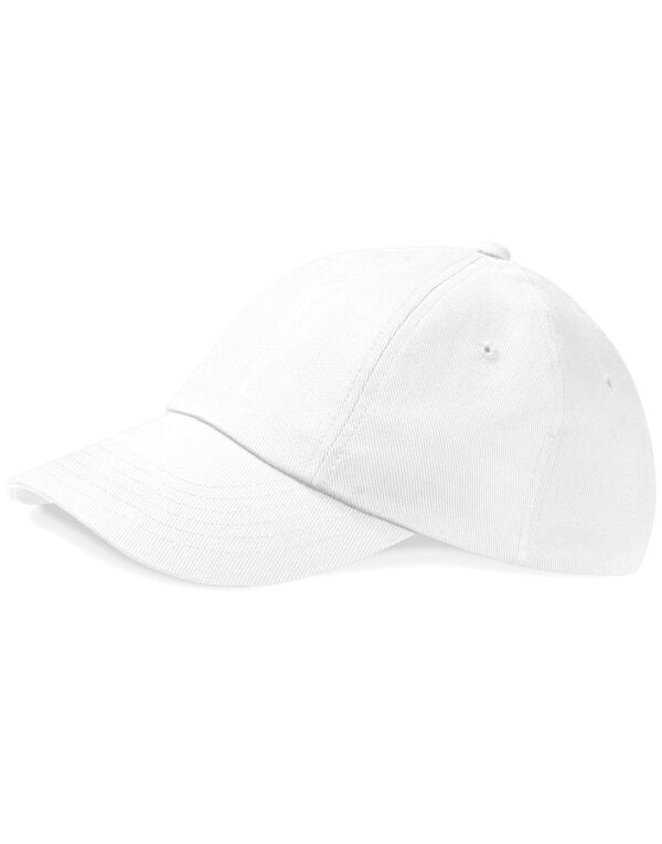 B58 Beechfield Low Profile Heavy Cotton Drill Cap White