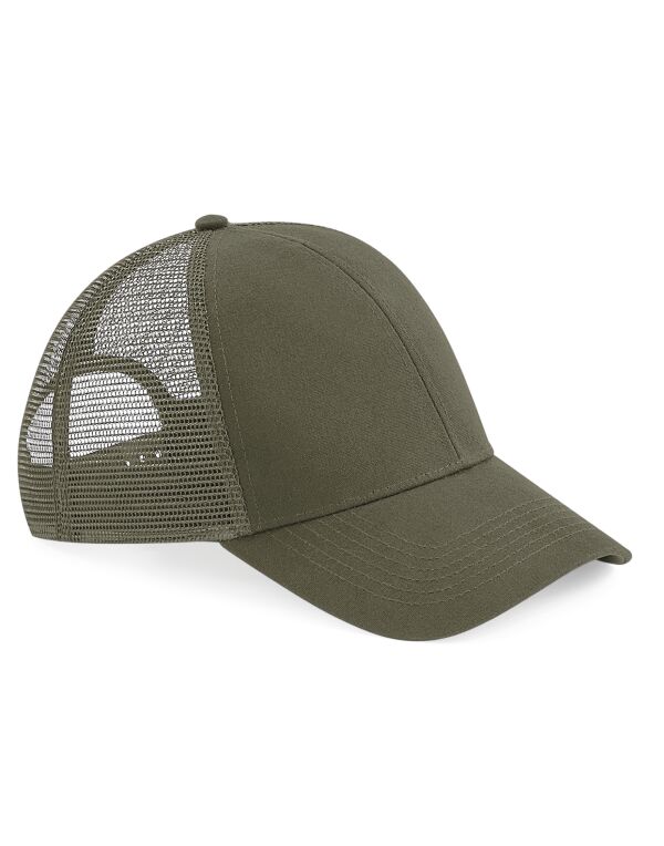 B60 Beechfield Organic Cotton Trucker Olive