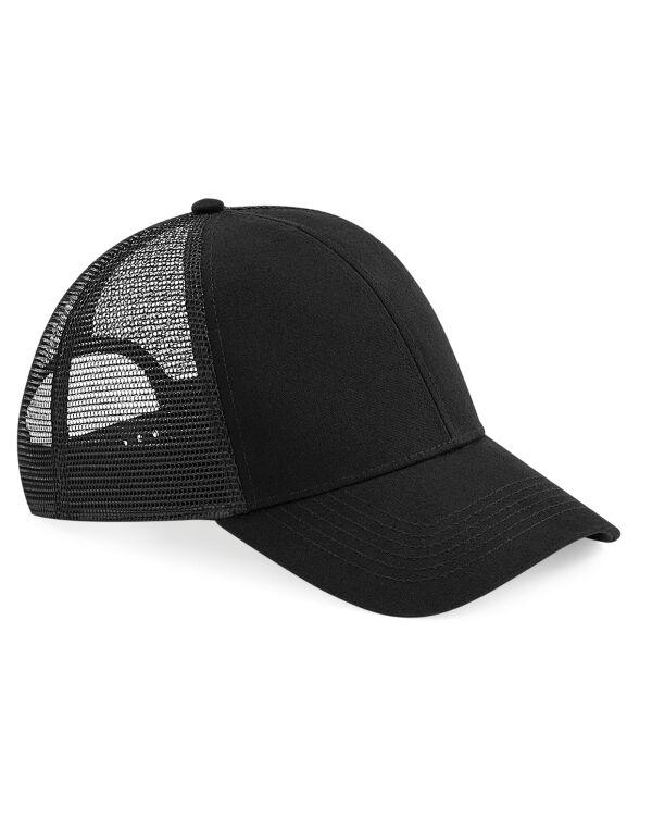 B60 Beechfield Organic Cotton Trucker Black