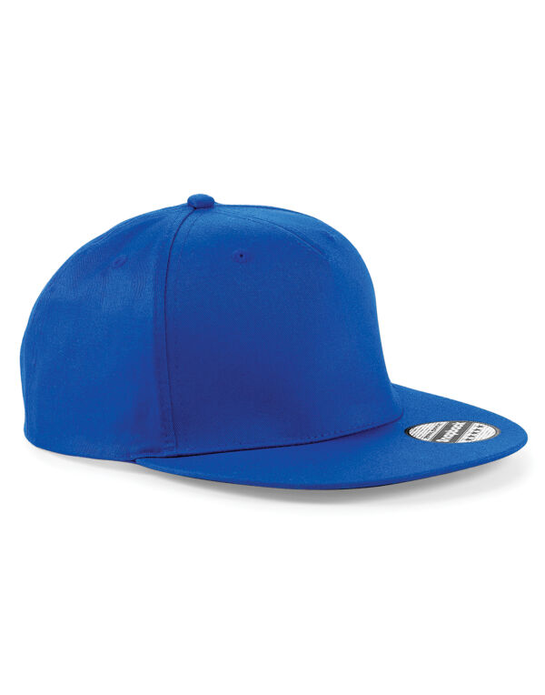 B610 Beechfield 5 panel Snapback Rapper Cap Bright Royal B610 Beechfield 5 panel Snapback Rapper Cap Bright Royal