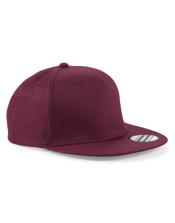 B610 Beechfield 5 panel Snapback Rapper Cap Burgundy B610 Beechfield 5 panel Snapback Rapper Cap Burgundy