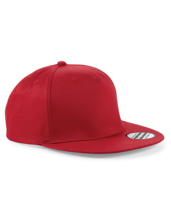 B610 Beechfield 5 panel Snapback Rapper Cap Classic Red B610 Beechfield 5 panel Snapback Rapper Cap Classic Red
