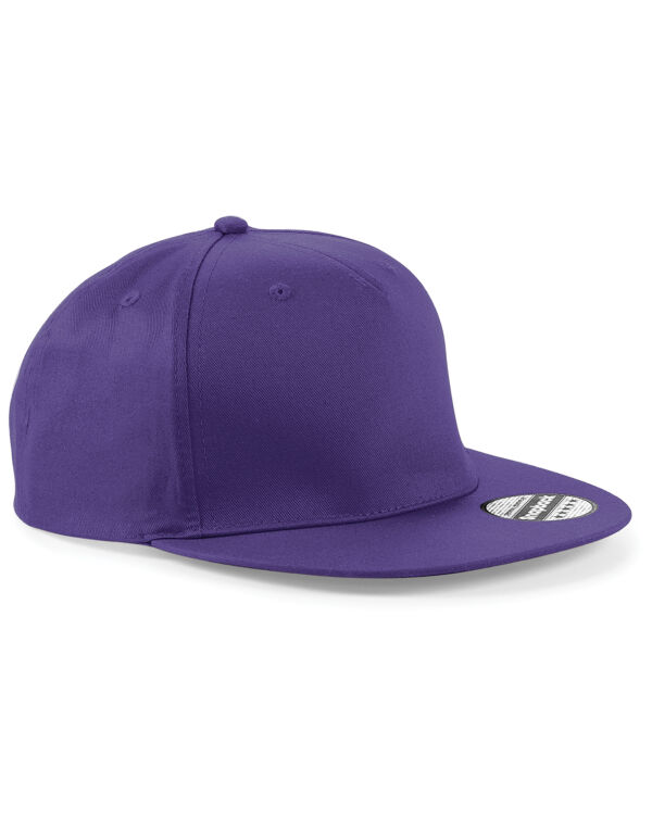 B610 Beechfield 5 panel Snapback Rapper Cap Purple B610 Beechfield 5 panel Snapback Rapper Cap Purple