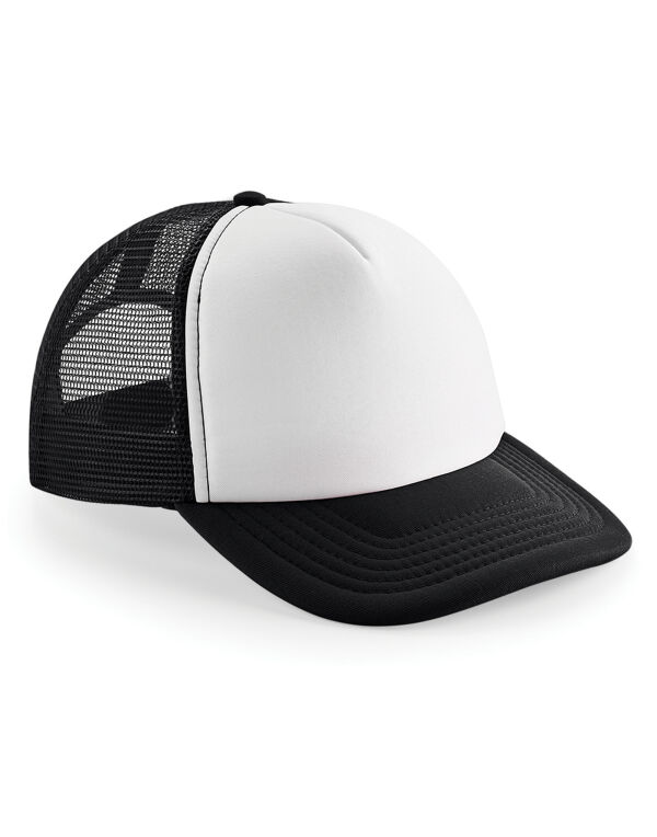 B645 Beechfield Vintage Snapback Trucker Black/White