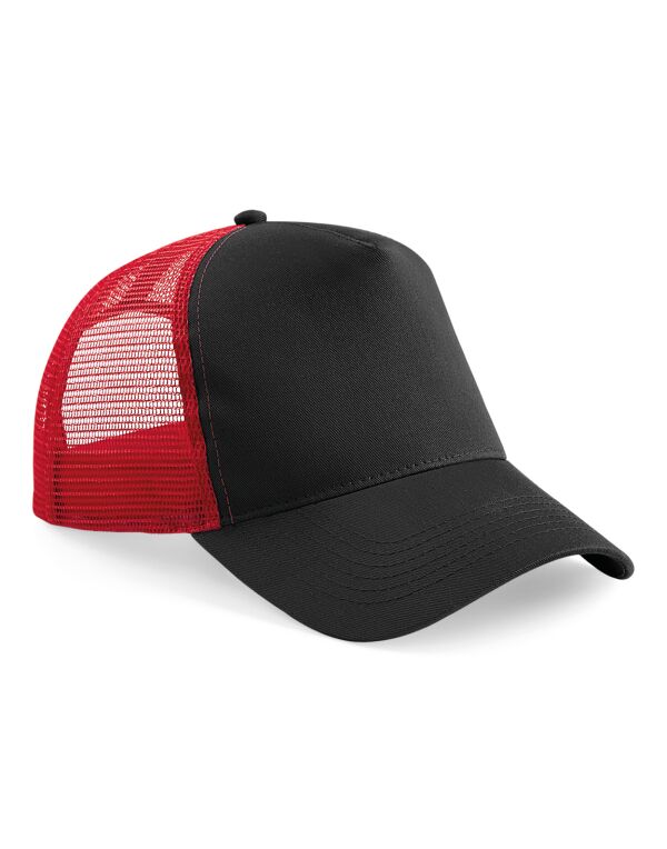 B640 Beechfield Snapback Trucker Black/Classic Red B640 Beechfield Snapback Trucker Black/Classic Red