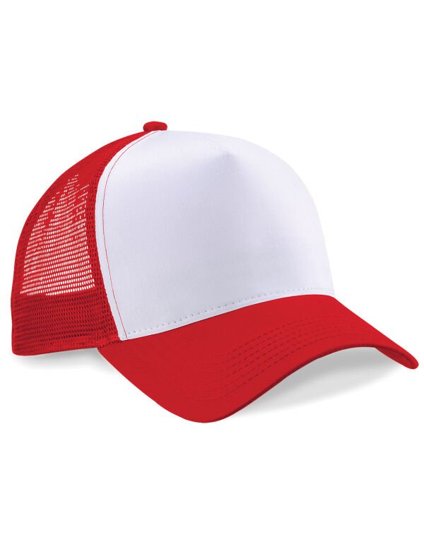 B640 Beechfield Snapback Trucker Classic Red/White