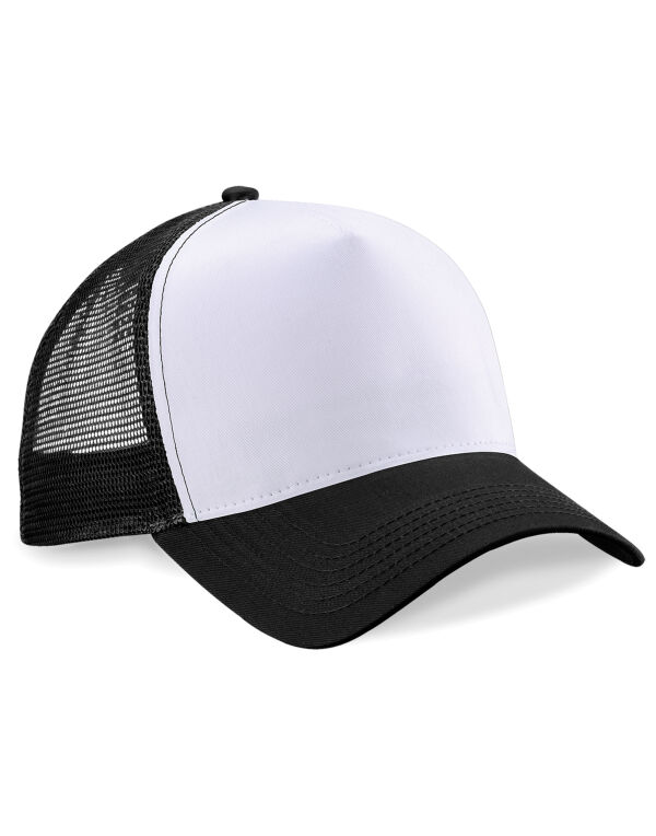 B640 Beechfield Snapback Trucker Black/White B640 Beechfield Snapback Trucker Black/White