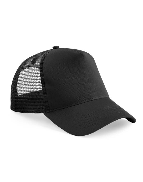 B640B Beechfield Junior Snapback Trucker Black/Black B640B Beechfield Junior Snapback Trucker Black/Black