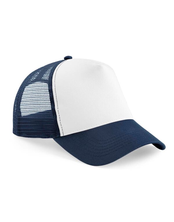 B640B Beechfield Junior Snapback Trucker French Navy/White