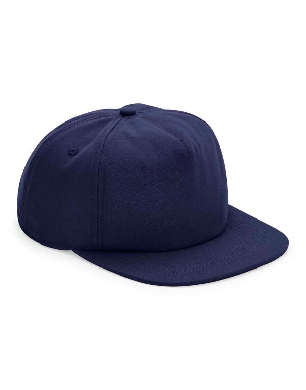 B64N Beechfield Organic Cotton Unstructured 5 Panel Cap Oxford Navy