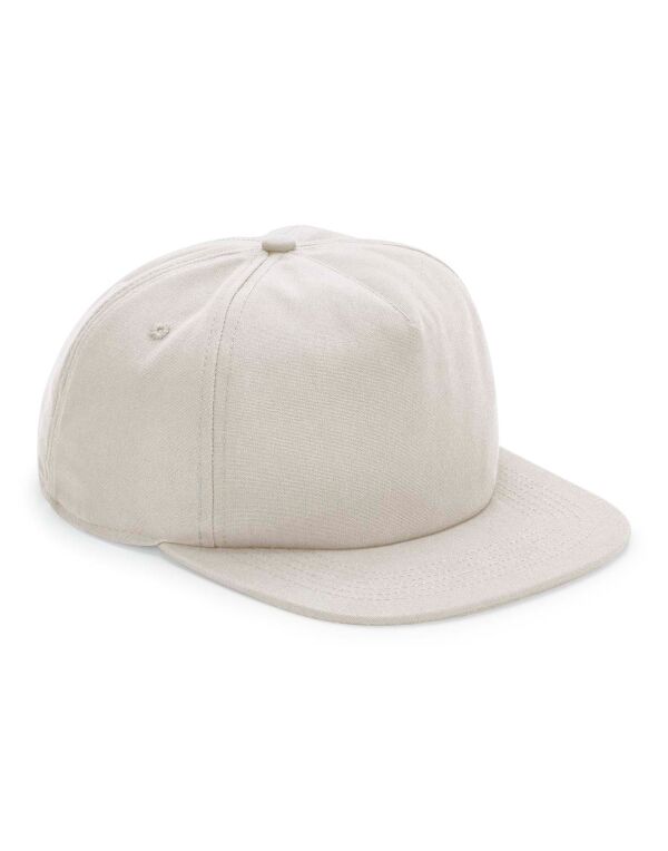 B64N Beechfield Organic Cotton Unstructured 5 Panel Cap Sand