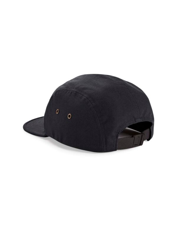 B654 Beechfield Canvas 5 Panel Camper Cap Black