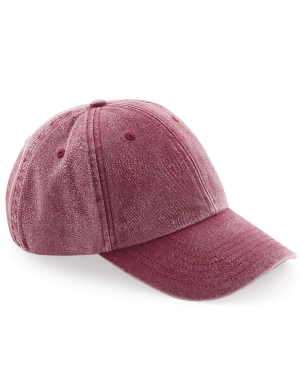 B655 Beechfield Low Profile Vintage Cap Vintage Red
