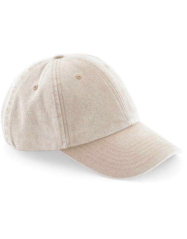 B655 Beechfield Low Profile Vintage Cap Vintage Stone