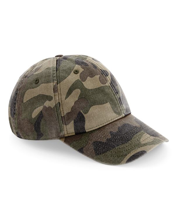 B655 Beechfield Low Profile Vintage Cap Vintage Jungle Camo