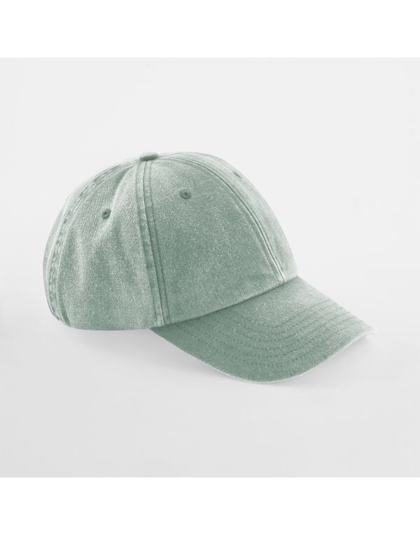 B655B Beechfield Junior Low Profile Vintage Cap Vintage Sage Green