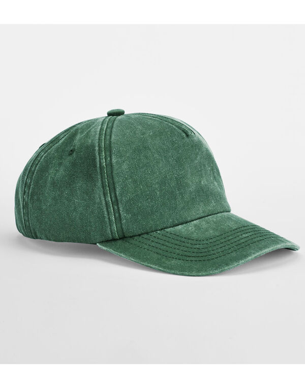 B657 Beechfield 5 Panel Vintage Cap Vintage Bottle Green B657 Beechfield 5 Panel Vintage Cap Vintage Bottle Green