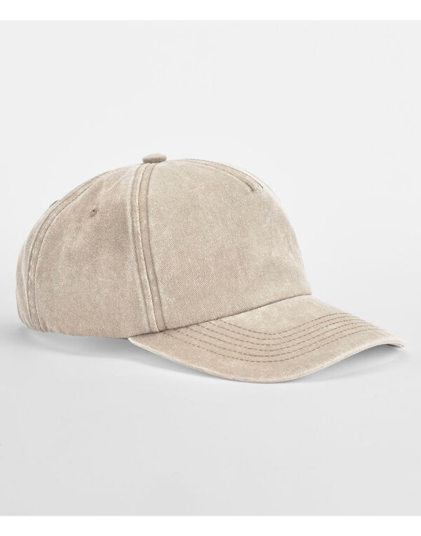 B657 Beechfield 5 Panel Vintage Cap Vintage Stone B657 Beechfield 5 Panel Vintage Cap Vintage Stone