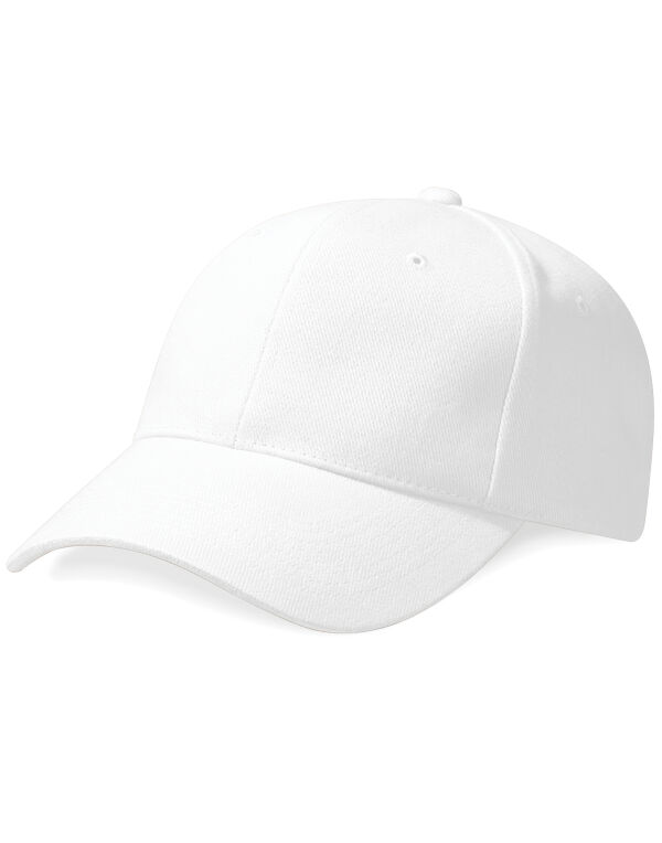 B65 Beechfield Pro-Style Heavy Brushed Cotton Cap White