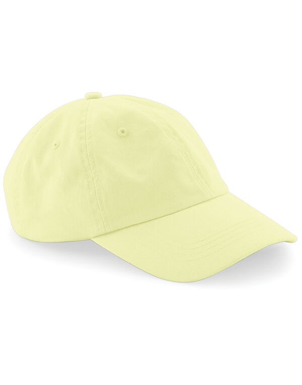 B653 Beechfield Low Profile 6 Panel Dad Cap Pastel Lemon B653 Beechfield Low Profile 6 Panel Dad Cap Pastel Lemon