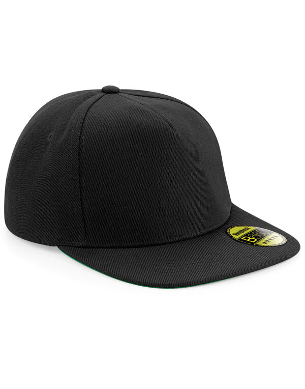 B660 Beechfield Original Flat Peak Snapback Black/Black
