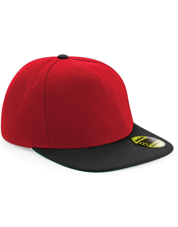 B660 Beechfield Original Flat Peak Snapback Classic Red/Black B660 Beechfield Original Flat Peak Snapback Classic Red/Black