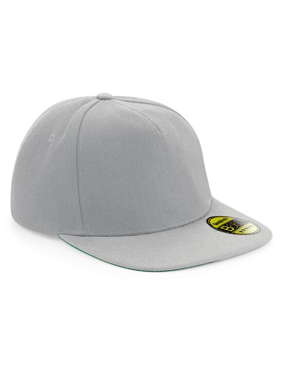 B660 Beechfield Original Flat Peak Snapback Grey/Grey