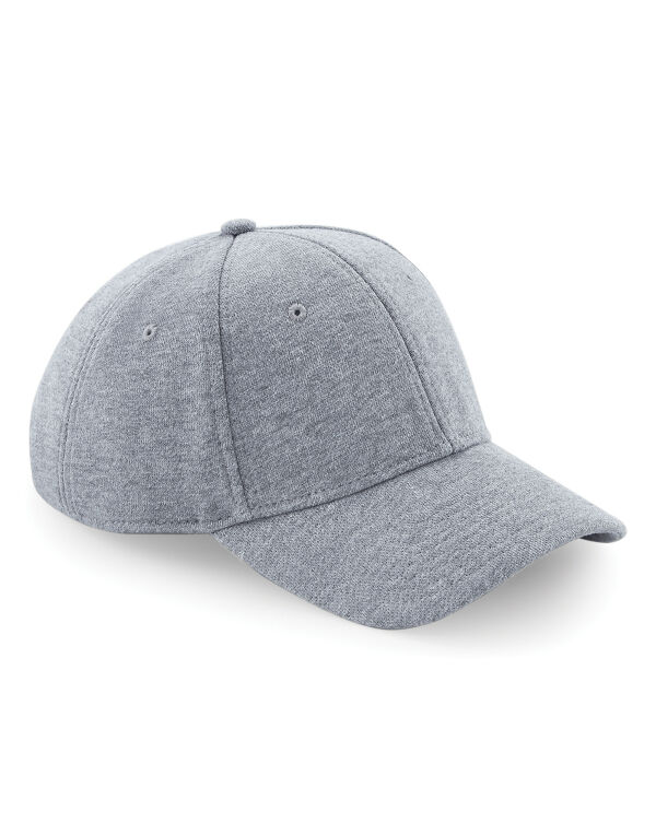 B677 Beechfield Jersey Athleisure Baseball Cap Heather Grey
