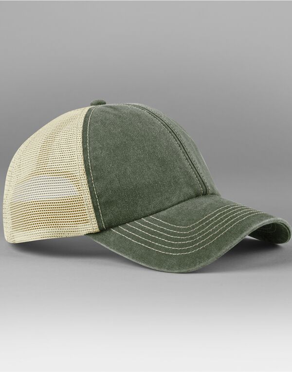 B672 Beechfield 6 Panel Vintage Trucker Vintage Olive/Stone B672 Beechfield 6 Panel Vintage Trucker Vintage Olive/Stone